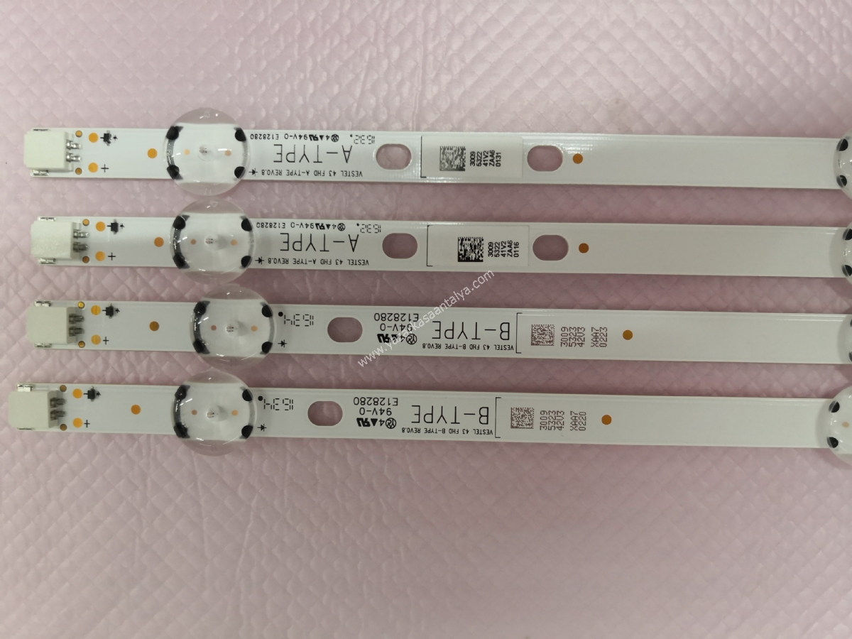 SIFIR RN ORJ.-VESTEL 43FB5000 43FA7000 43FB7400 43FD7300 43FA7300 V23354638 43 FHD A-B TYPE LED BAR- (B-TYPE3009532342V3 - A-TYPE3009532241V2) E128280-